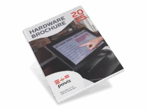 Brochure met de titel ‘Hardware Brochure 2025’ van Povis.